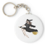Witch on a Broomstick keychains