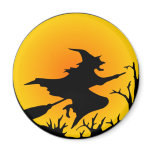 Witch On Broom Refrigerator Magnets