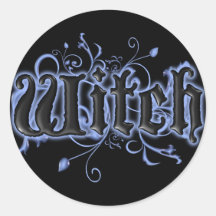 Witch Round Sticker