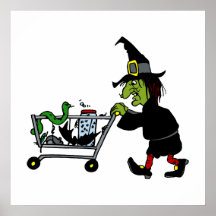 Witch shopping for supplies print