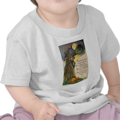 Witch (Vintage Halloween Card) T Shirts