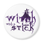 Witch w/ Stick Magnet