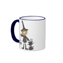 Witch with Black Cat Mug