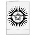 Witchcraft: Sun Burst; Pentagram circle cards