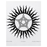 Witchcraft: Sun Burst; Pentagram circle flyers