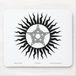 Witchcraft: Sun Burst; Pentagram circle mousepads