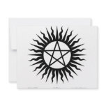 Witchcraft: Sun burst: Pentegram invitations
