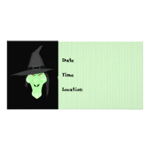 Witches and Brooms Personalised Photo Card