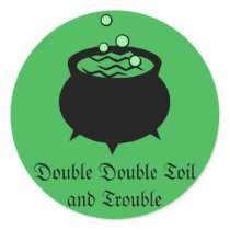 Witches Brew Round Stickers