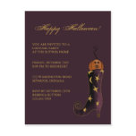 Witch's Boot & Pumpkin • Halloween Invitation Postcards