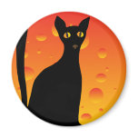 witch's cat&moon magnets