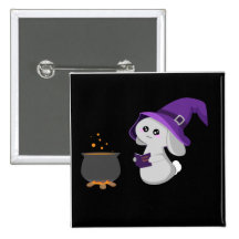 Witchy Bunny Button