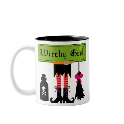 Witchy Girl Halloween T-shirts and Gifts Mugs by halloweengifts