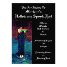 Witchy Halloween Party Personalized Invitations
