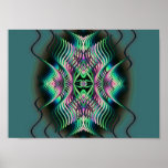 witchy rainbow print
