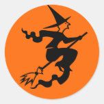 Witchy Witch Silhouette Halloween Stickers