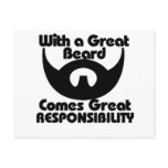 With a great beard comes great resposibility postcards