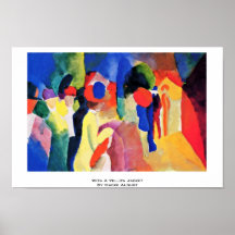 With A Yellow Jacket By Macke August Print