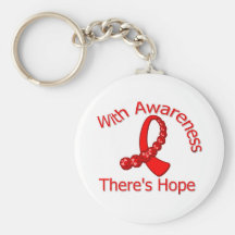 With Awareness There's Hope Cardiovascular Disease Keychain
