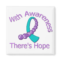With Awareness There's Hope Domestic Violence Fridge Magnets