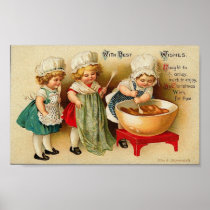 With Best Wishes Children Baking Card