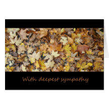 with deepest sympathy card autumn foliage