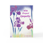 WITH DEEPEST SYMPATHY IRISES GREETING CARD
