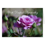 With Deepest Sympathy Lavender Rose Card