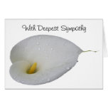 with deepest sympathy white lily card