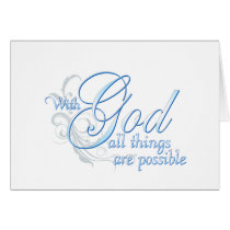 With God All Things are Possible Greeting Cards