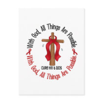 WITH GOD CROSS AIDS / HIV T-Shirts & Gifts
