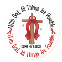WITH GOD CROSS AIDS / HIV T-Shirts & Gifts