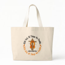 WITH GOD CROSS Leukaemia T-Shirts & Gifts Tote Bags