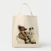 With Her Dog 2 Tote Bags