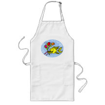 With Love Sparky Fish cute funny comic Gift Apron