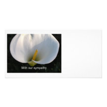 With our sympathy personalized photo card