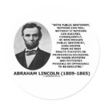 With Public Sentiment Nothing Can Fail Quote Round Sticker