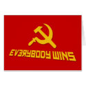 With Socialism Everybody Wins! Government Satire cards
