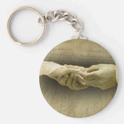 With this Ring, Romantic Vintage Wedding Love Key Chain