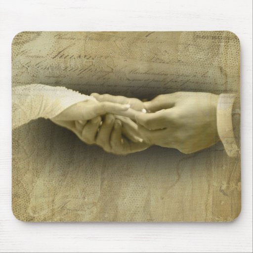 With this Ring, Romantic Vintage Wedding Love Mousepad