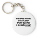 With True Friends quote keychains