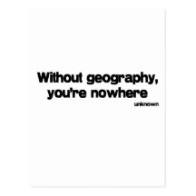 Without Geography quote Postcards