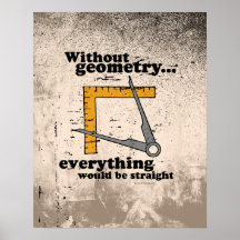 Without Geometry, everything would be straight Poster