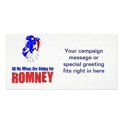Wives For Romney Custom Photo Card