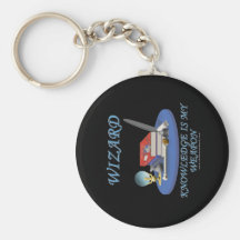 Wizard: Knowledge is My Weapon Keychain
