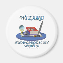Wizard: Knowledge is My Weapon Refrigerator Magnet
