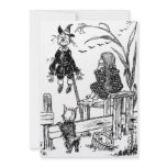 Wizard of Oz Dorothy Toto and the Scarecrow invitations
