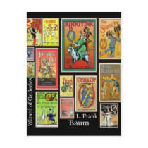WIzard of Oz L Frank Baum Collage Postcards