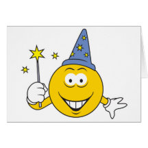 Wizard  Smiley Face Greeting Cards