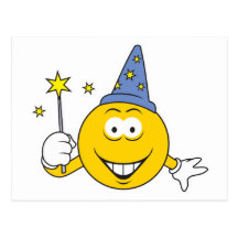 Wizard  Smiley Face Postcards